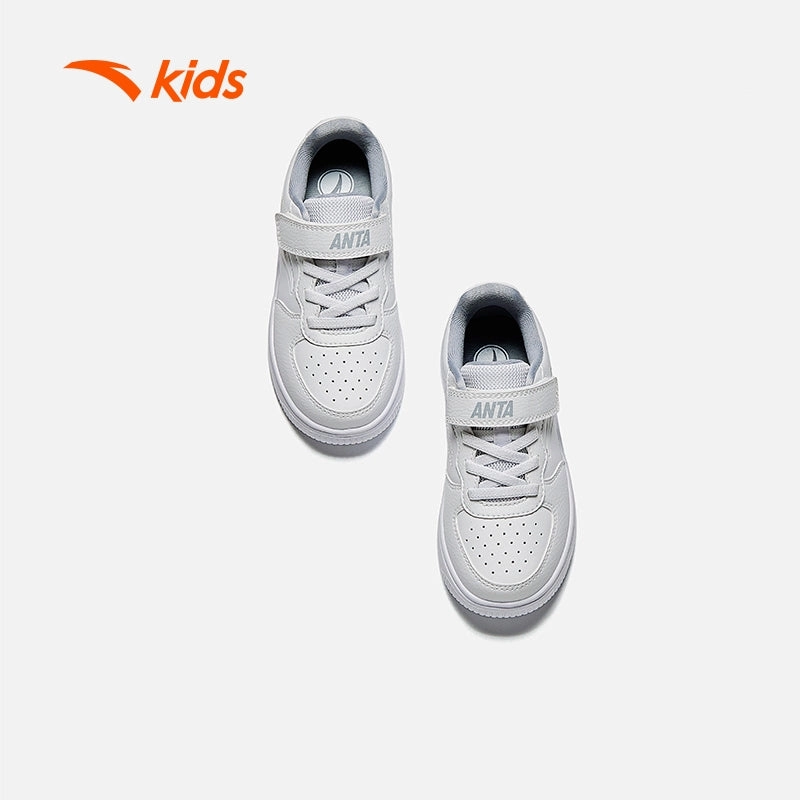Fp Footwear Skate Shoes anta kids unisex big kids lifestyle shoes A124D9988-4 -white (kasut kasual kanak-kanak)