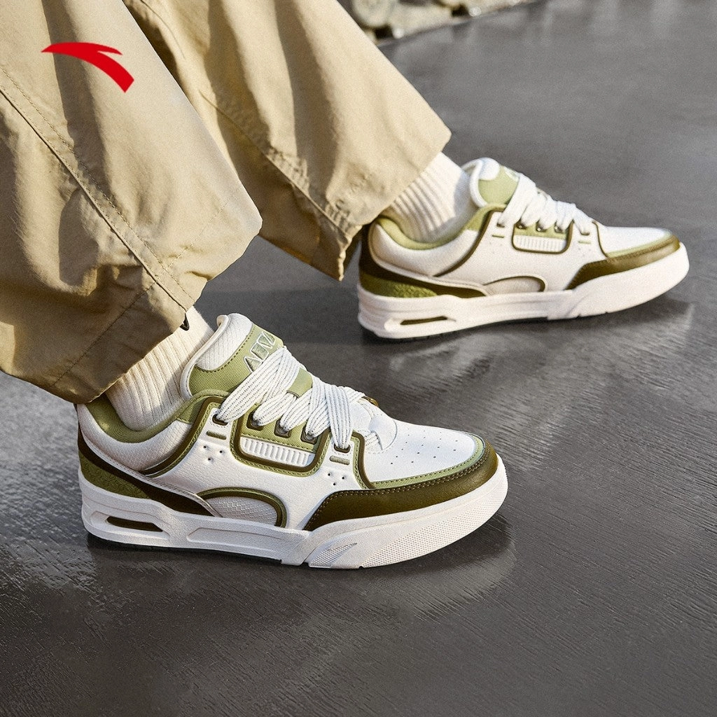 ANTA Men AOJIE Skate Shoes 1125A8040-2 -Ivory White/Green/Green (Kasut Lelaki Kasual) Golf