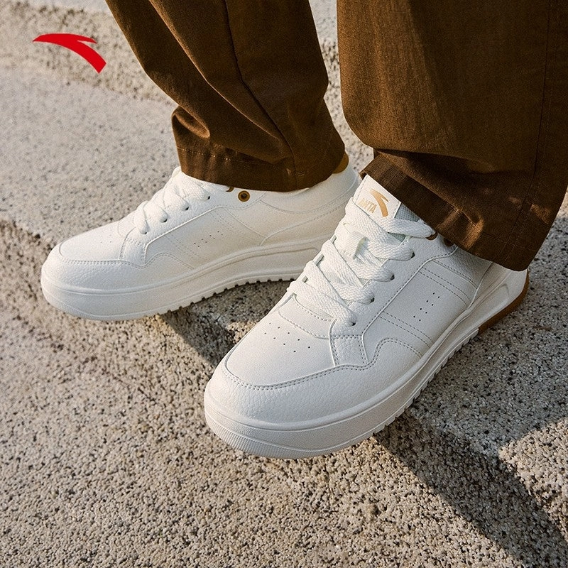 ANTA Men Bamboo-Breaker Skate Shoes Casual Shoes/Sneakers 1125A8012-1 -Ivory White/Cocoa Brown (Kasut Lelaki Kasual) Campus Vulc Skate Shoes