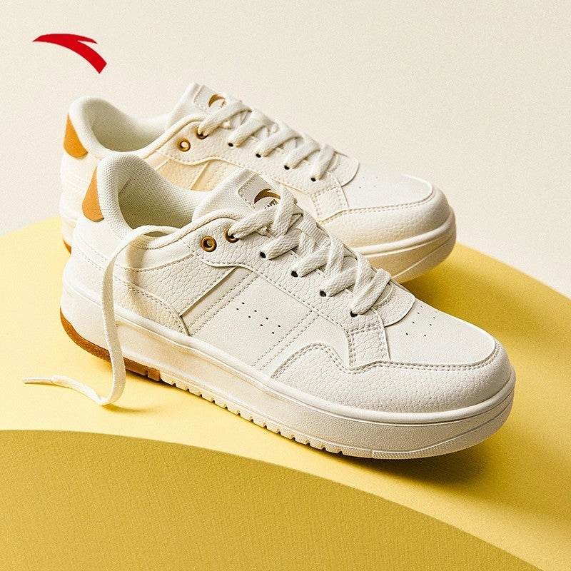 Circa Skate ANTA Women Bamboo-Breaker Skate Shoes 1225A8012-1 -Ivory White (Kasut Kasual Perempuan)