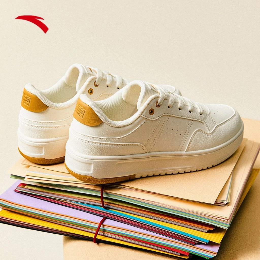 ANTA Women Bamboo-Breaker Skate Shoes 1225A8012-1 -Ivory White (Kasut Kasual Perempuan) Free Skate Shoes