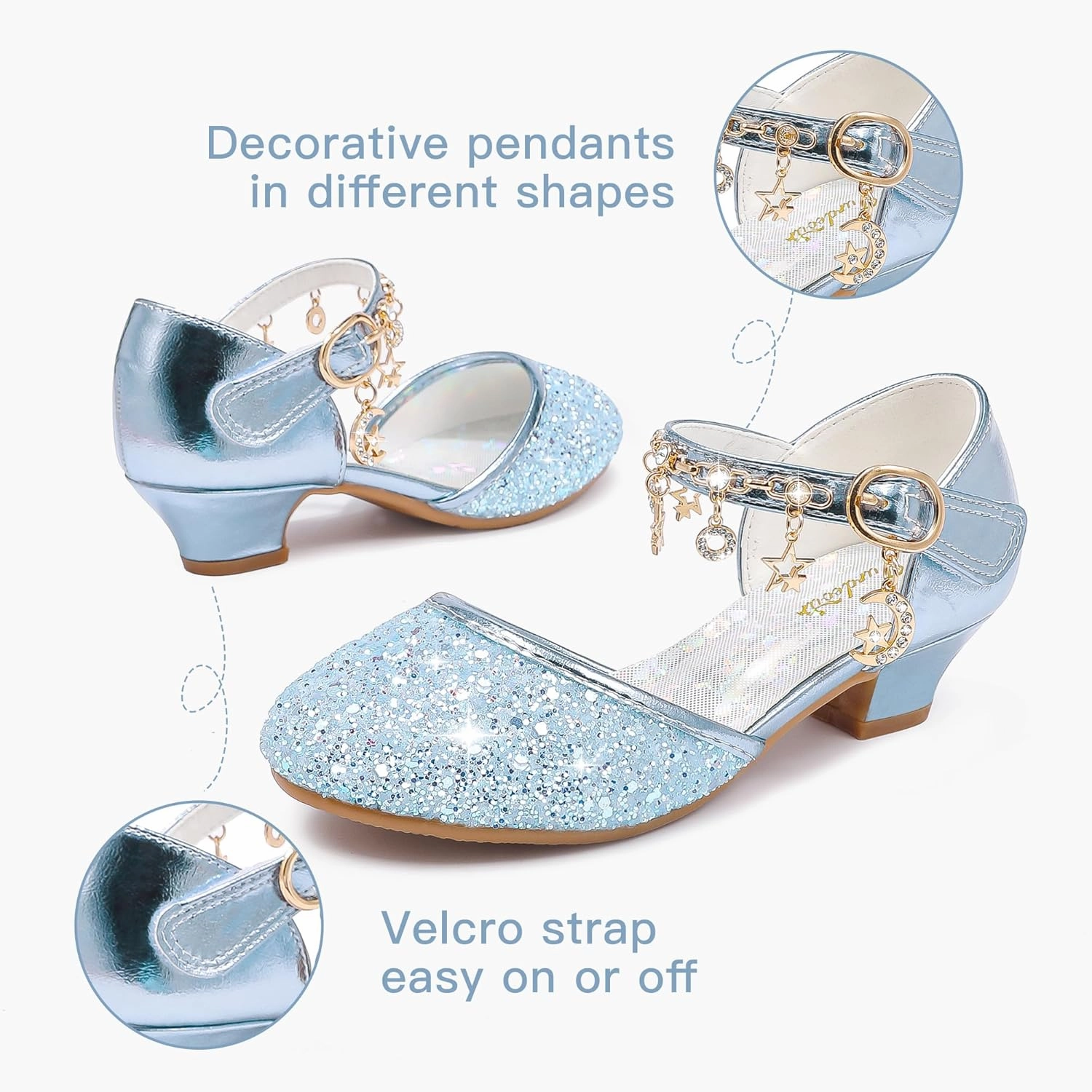 Asics Shoes New Model 2024 Furdeour Girls Dress Shoes Princess Crystal High Heels Closed Toe Party Wedding Flower Girls Shoes Toddler Little Big Kid