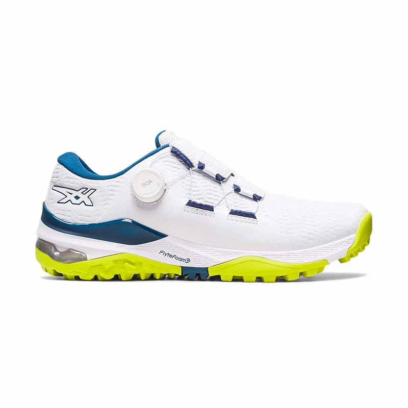 ASICS Asics Gel Kayano Ace BOA Men's Spikeless Shoes (White/Blue) Asics Running Shoes Ranked