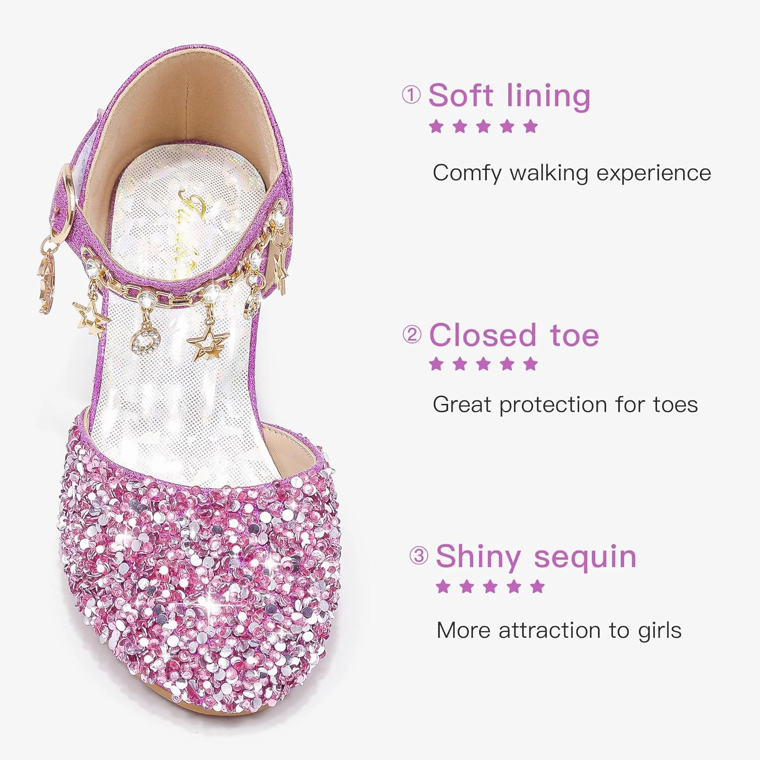 Asics Gel-nyc Shoes Furdeour Girls Dress Shoes Princess Crystal High Heels Closed Toe Party Wedding Flower Girls Shoes Toddler Little Big Kid