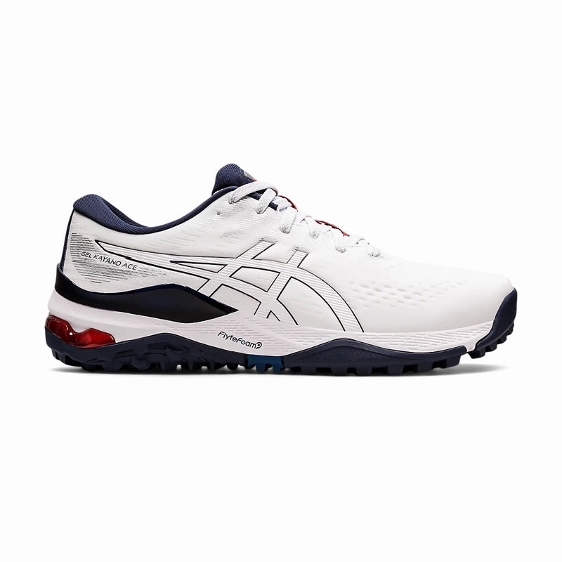 ASICS Gel Kayano Ace Lace Men's Spikeless Shoes (White/White) Asics Neutral Running Shoe