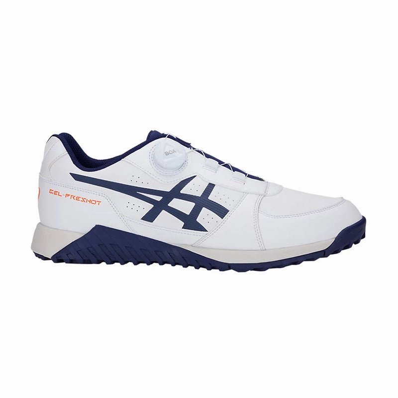 Asics Gel-noosa Tri 11 Running Shoes ASICS GEL-PRESHOT BOA Men's Spiked Shoes (White/Peacoat)