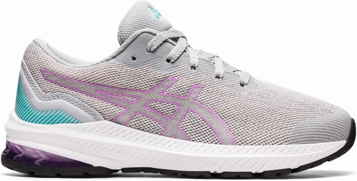 ASICS Girl's GT-1000 11 GS (Little Kid/Big Kid) Piedmont Grey/Lavender Glow 5.5 Big Kid M Asics Tennis Shoes Gel Resolution 6