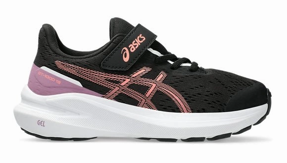Asics GT-1000 13 PS | Black/Sun Coral Shock Absorbing Running Shoes