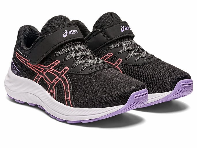 Asics Kid's Pre Excite 9 PS - Black/Papaya Cleaning Asics Running Shoes