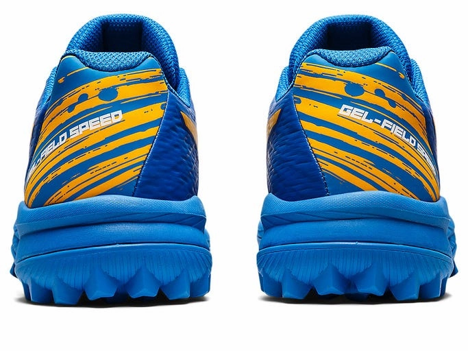 Supportive Asics Shoes Asics Kids Field Speed GS Turf and Hockey Shoe - Electric Blue/Sunflower