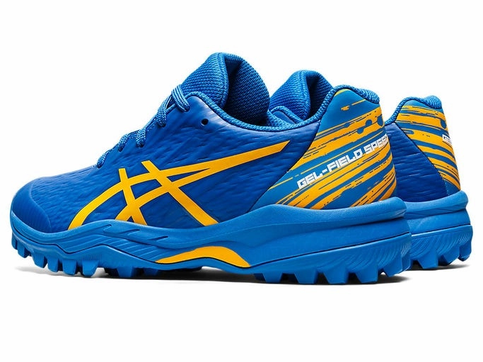 Asics Kids Field Speed GS Turf and Hockey Shoe - Electric Blue/Sunflower Novak Djokovic Asics Shoes