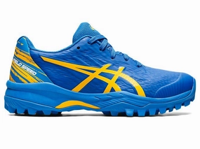 Asics Gt Running Shoes Asics Kids Field Speed GS Turf and Hockey Shoe - Electric Blue/Sunflower