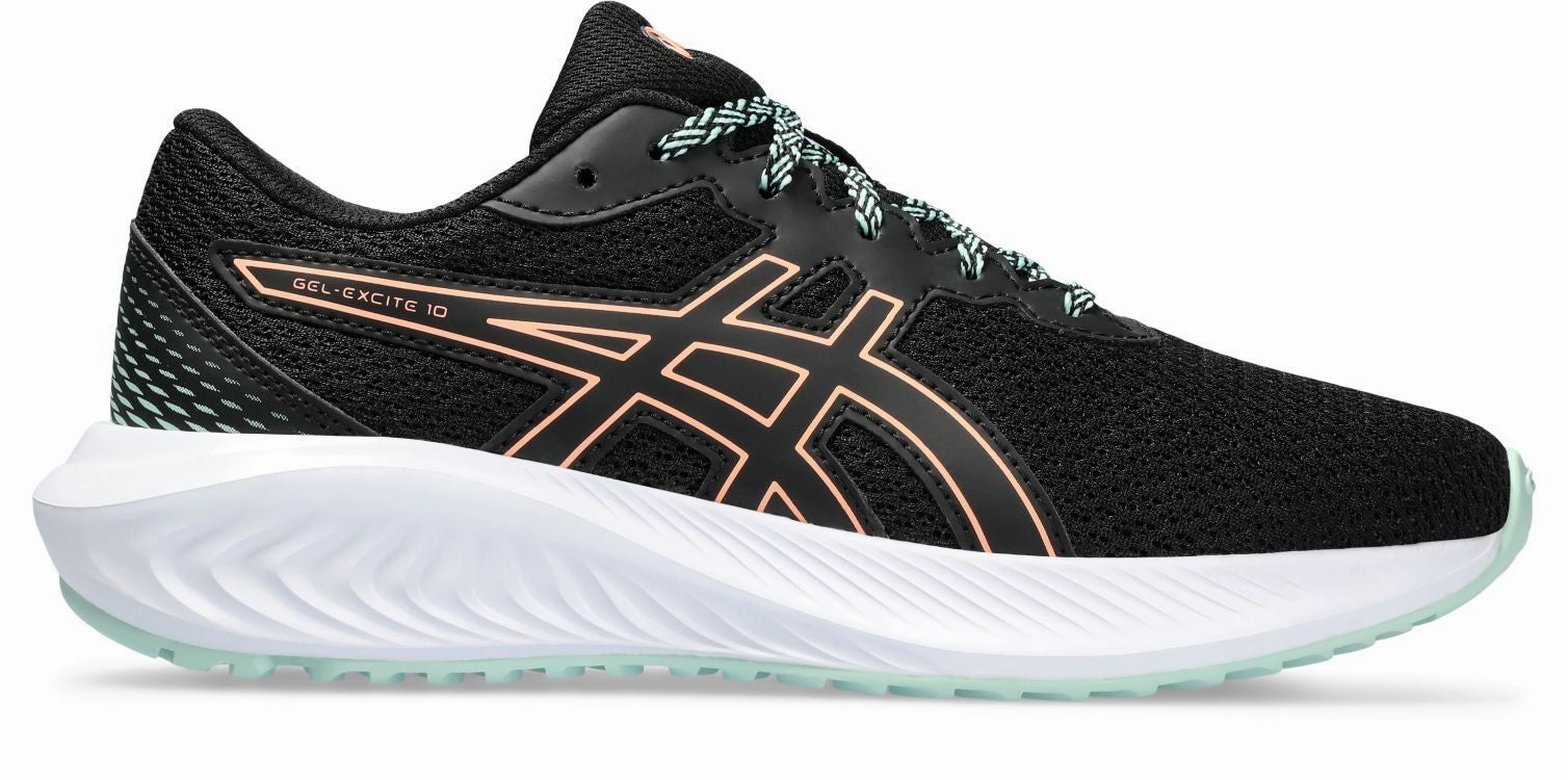 Asics Gel Excite Trail Running Shoes Asics Kids Gel-Excite 10 GS - Black/Bright Sunstone
