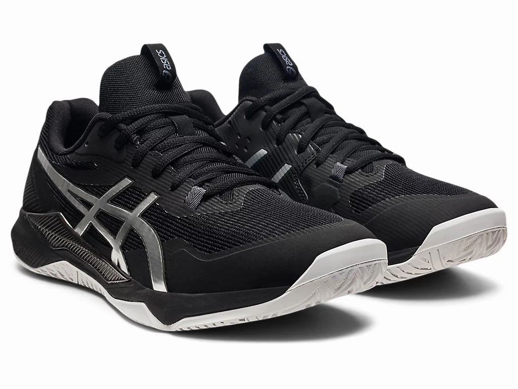 Asics Men's Gel-Tactic Volleyball shoe - black/pure silver CLOSEOUT - NO RETURNS Asics Rocket Shoes