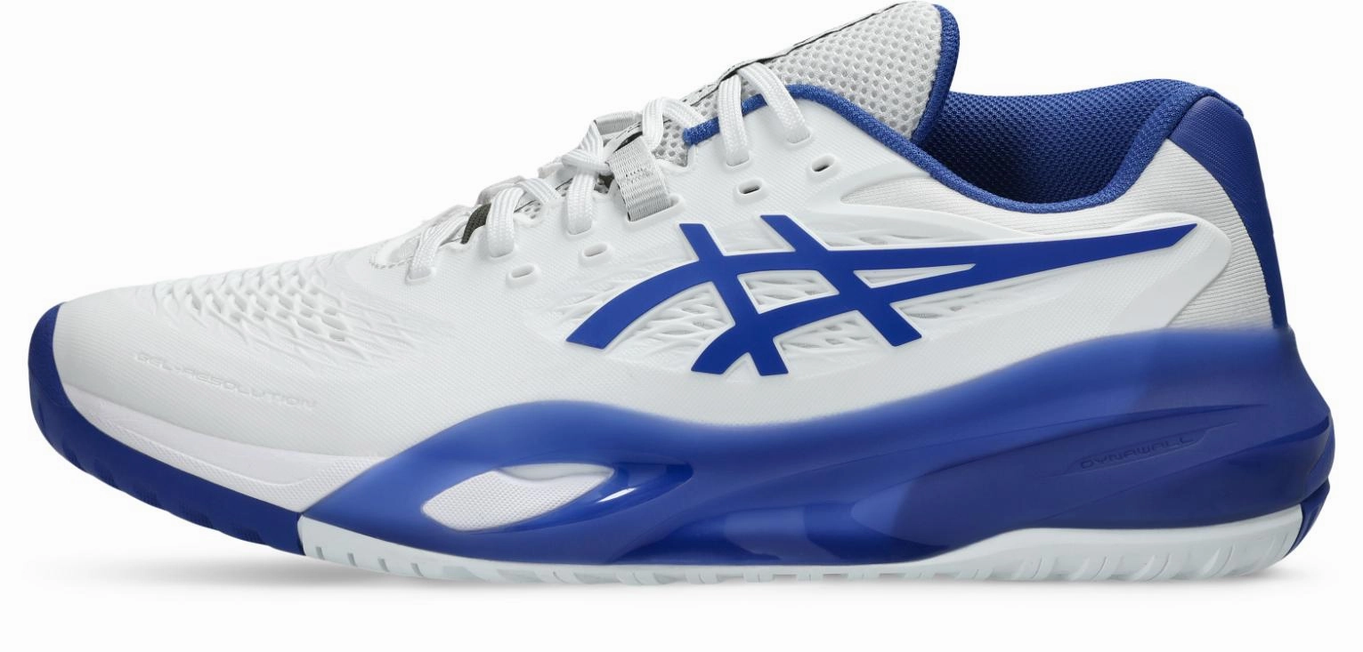 Asics Mens Gel Resolution X (Hardcourt) Wide (2E) Tennis Shoe - White/Dark Cobalt Best Tennis Shoes Running
