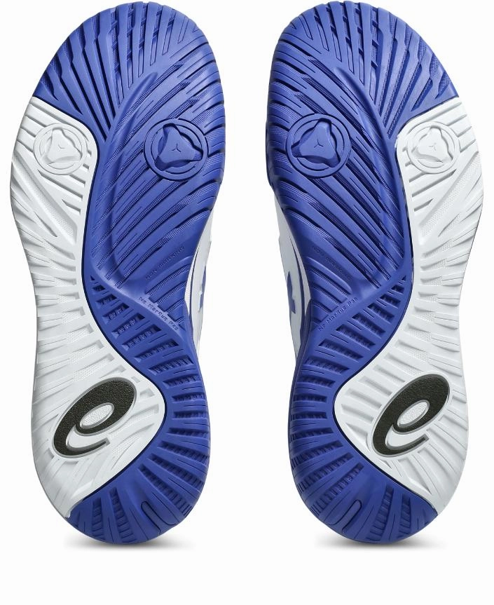 Asics Mens Gel Resolution X (Hardcourt) Wide (2E) Tennis Shoe - White/Dark Cobalt Tennis Shoe With Best Arch Support