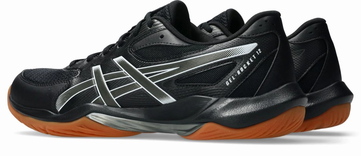Asics Mens Gel Rocket 11 Indoor Court Shoes - Black/Gunmetal Asics Volleyball Shoes Clearance