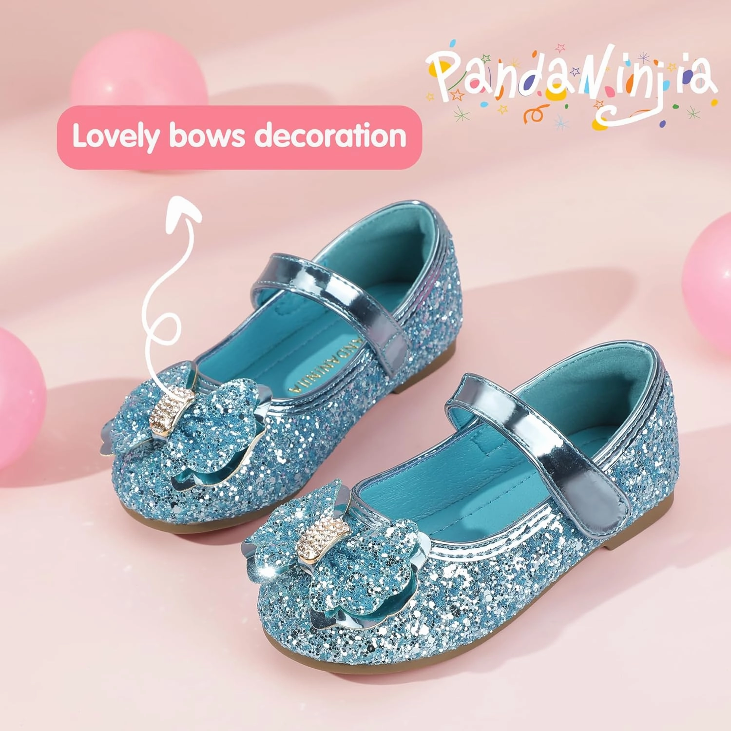 PANDANINJIA Flower Girl Shoes Toddler Little Kid Ballet Flats Pearls Wedding Party Mary Jane Girls Dress Shoes Asics Running Shoes Novablast 3