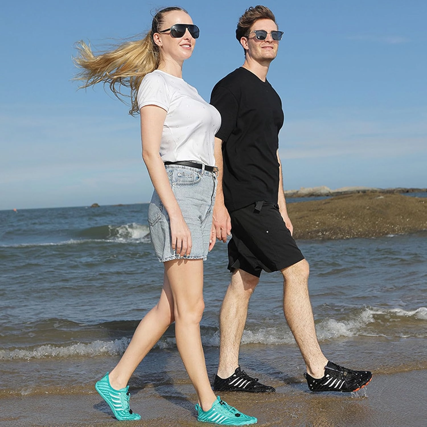 Grounded Footwear Barefoot Shoes for Women Men with Neuropathy - Comfortable Lightweight Non-Slip Hike Shoes, Includes Shoe Laundry Bag Asics Gel Resolution 9 Pickleball Shoes