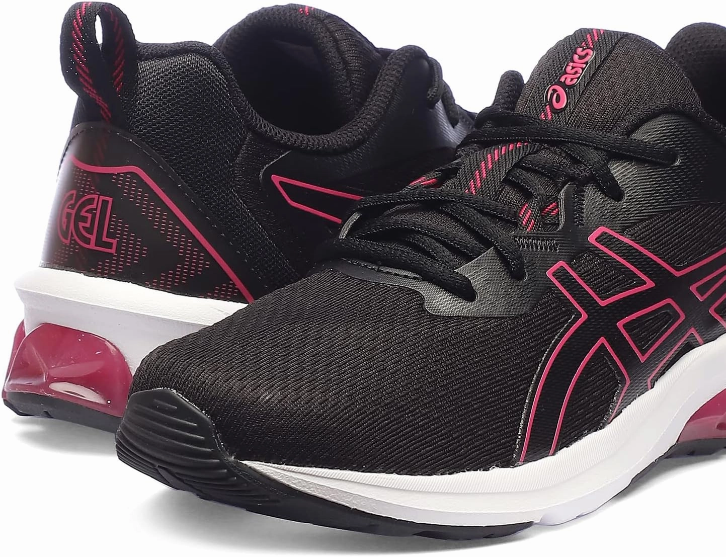 Asics Max Cushion Shoe ASICS Women's 1202A384.002 Running Shoes Gel Quantum 90 IV Black/Pink Rave US Size 7.5