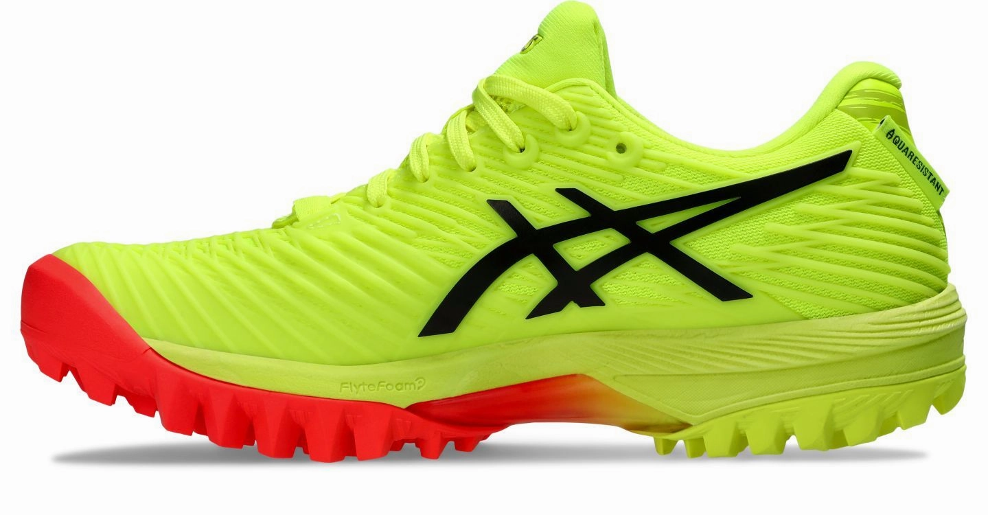 Asics Women's Field Speed FF Paris - Safety Yellow/Black Asics Wrestling Shoes Size 4