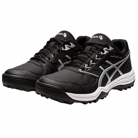 Asics Turf Shoe ASICS Womens Gel-Lethal Field Hockey Sneakers US 10 Black Silver Lace Up NIB