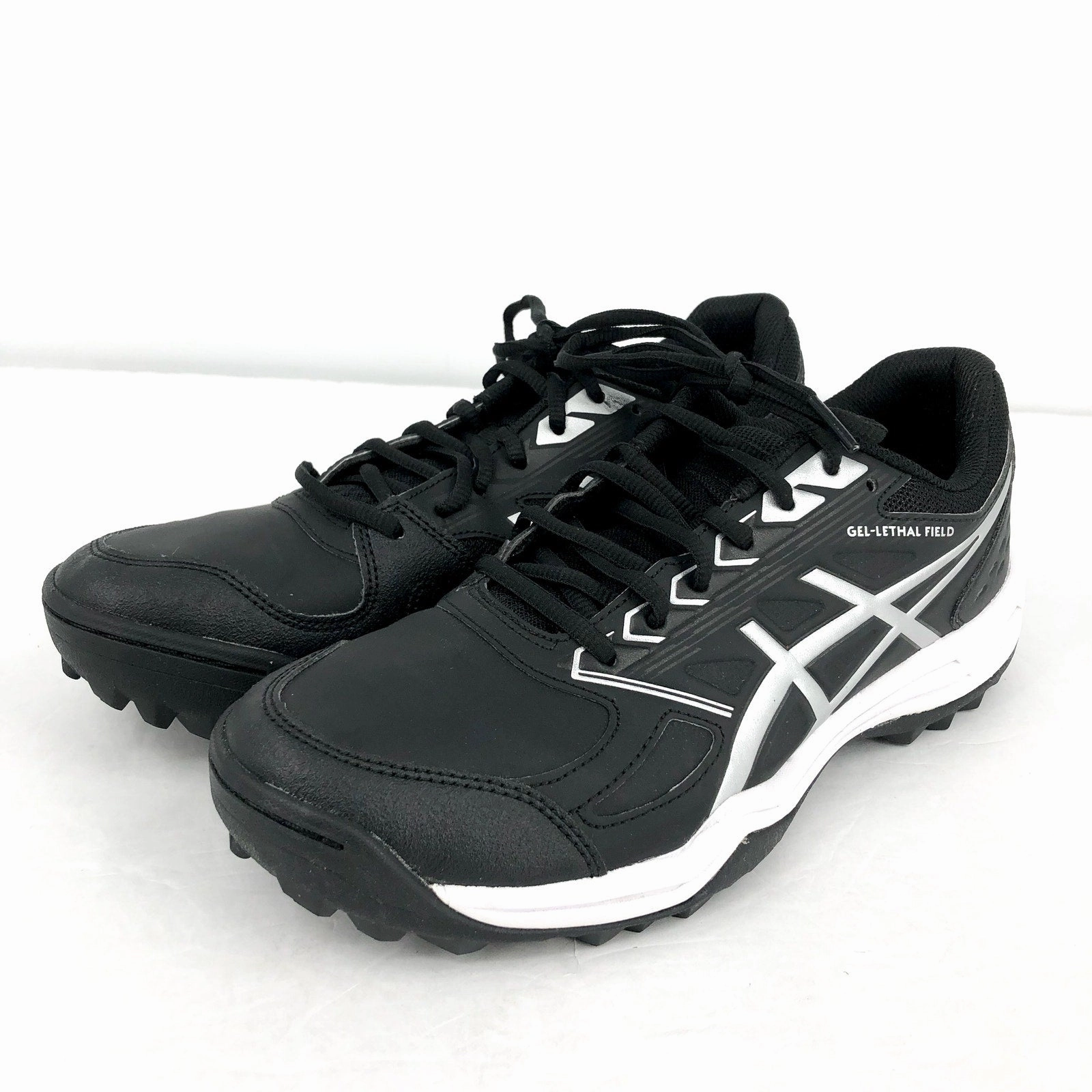 ASICS Womens Gel-Lethal Field Hockey Sneakers US 10 Black Silver Lace Up NIB Asics Gel-resolution Tennis Shoes