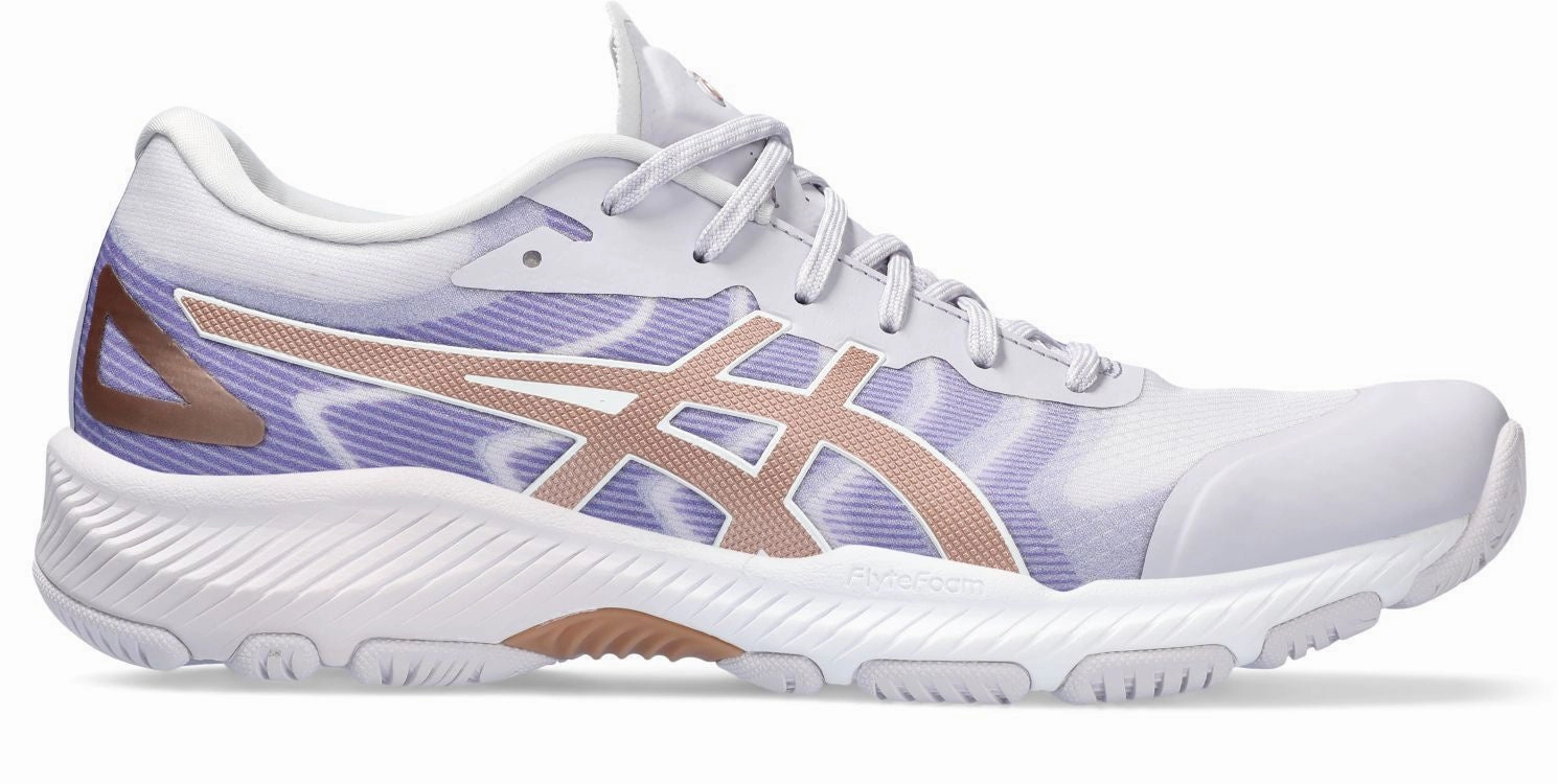Asics Without Lace Shoes Asics Womens Netburner Professional FF 3 - Lilac Hint/Rose Gold