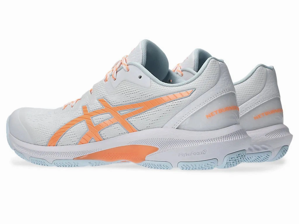 Asics Womens Netburner Shield FF - White/Cool Grey Asics Oasis Shoes