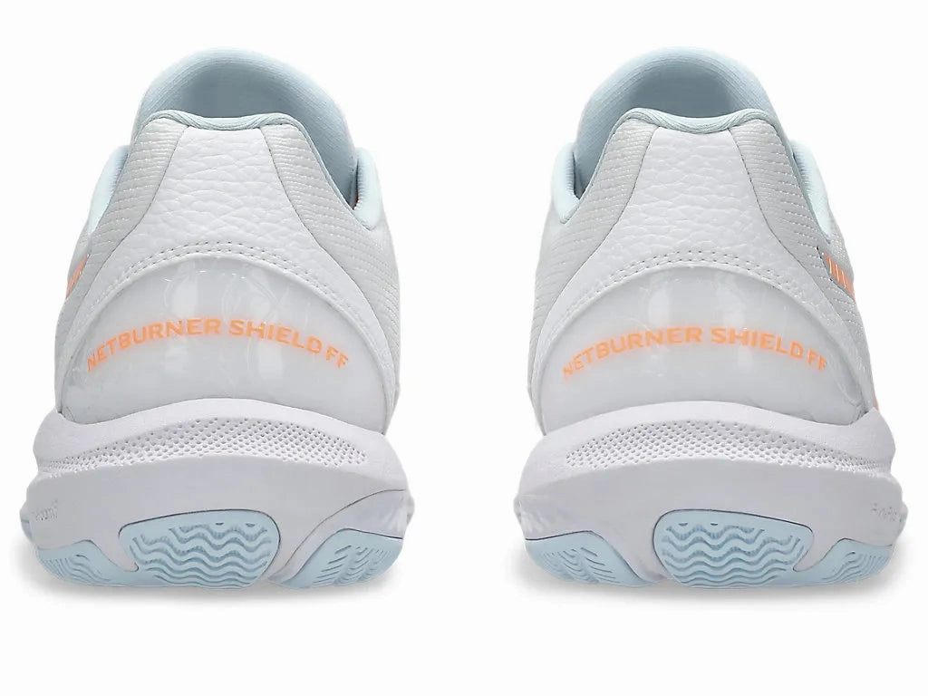 Top Rated Asics Walking Shoes Asics Womens Netburner Shield FF - White/Cool Grey