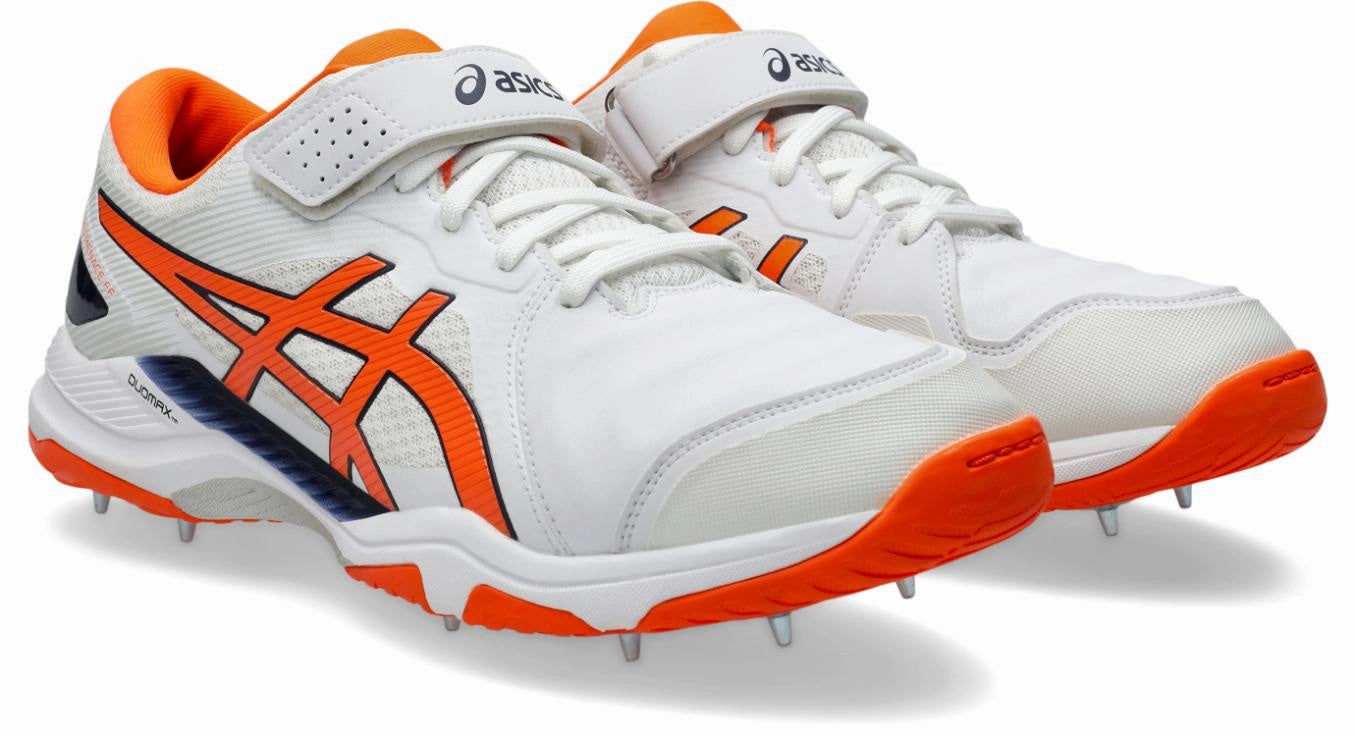 Asis Mens Speed Menace FF Cricket Shoe - White/Shocking Orange Asics Gel-quantum 360 Cm Running Shoes