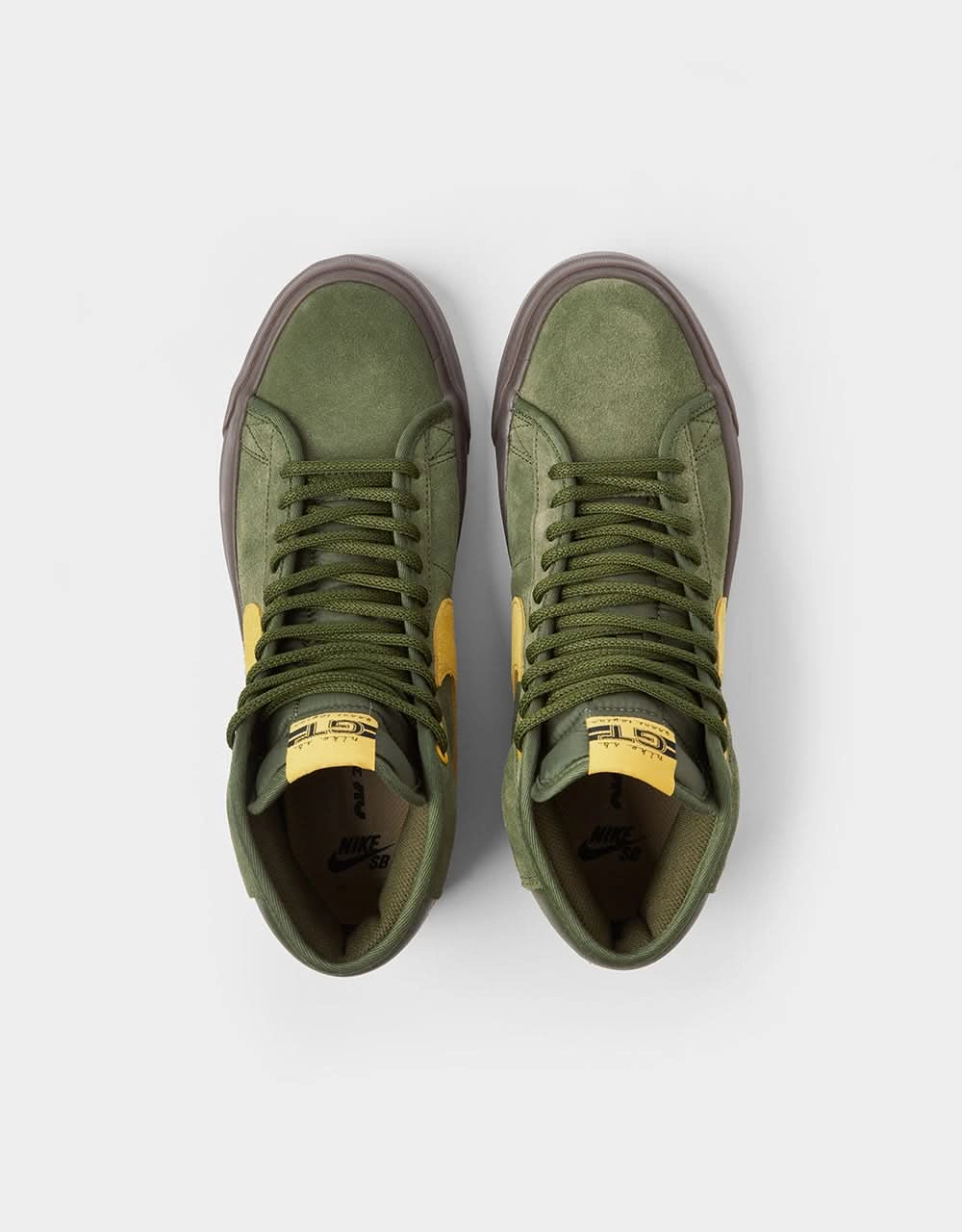 Nike SB 'Anti Hero' Zoom Blazer Mid QS Skate Shoes - Rough Green/Amarillo-Rough Green Training Shoes