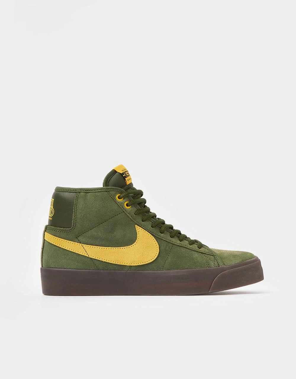 Best Nike Hiking Shoes Nike SB 'Anti Hero' Zoom Blazer Mid QS Skate Shoes - Rough Green/Amarillo-Rough Green