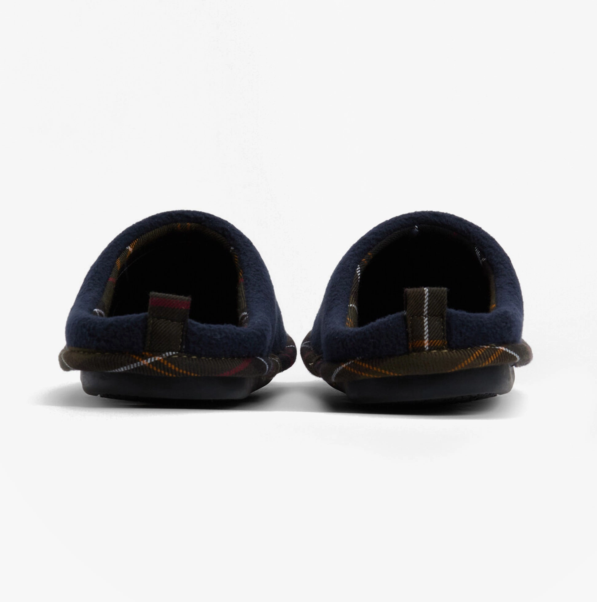 Barbour HEXHAM Mens Mule Slippers Navy Hand Knit Slippers