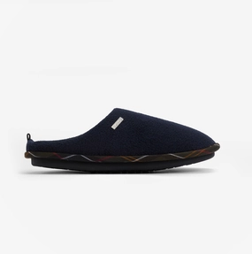 Elf Slippers Barbour HEXHAM Mens Mule Slippers Navy