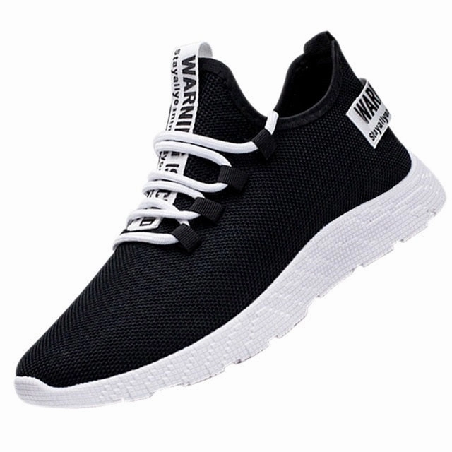Fashion Men Sneakers Lace Up Mixed Color Male Tennis Shoes Breathable Confort Stretch Febric Mesh Flats Sports Shoes
