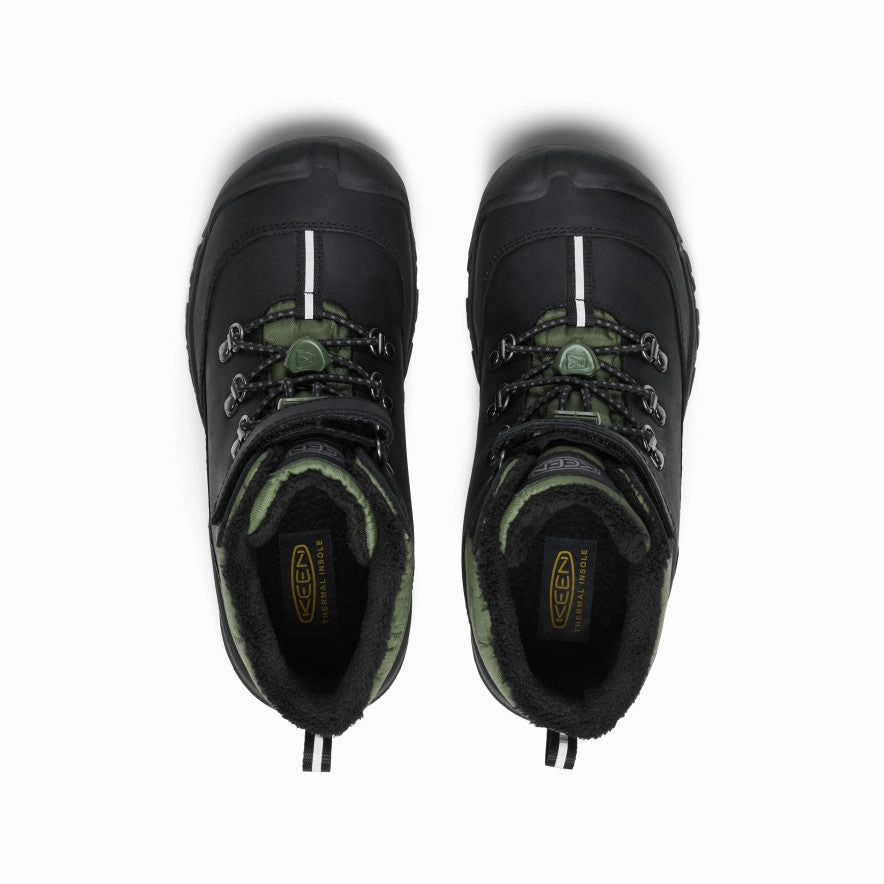 Ugg Vibram Snow Boots Big Kids' Kanibou Waterproof Winter Boot  |  Black/Bronze Green