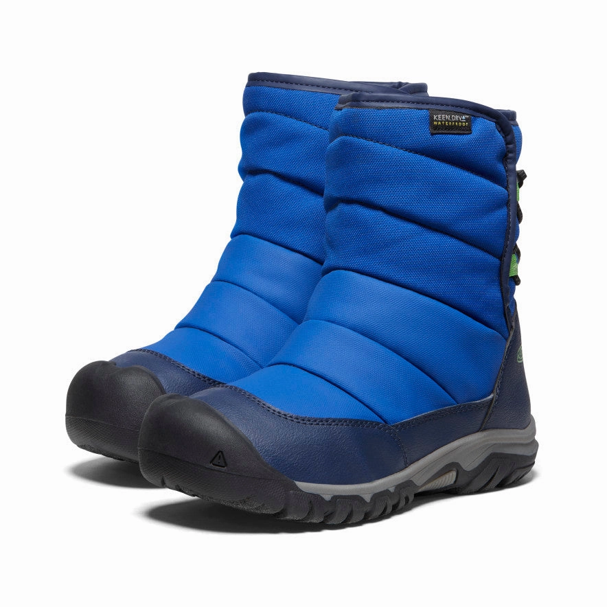 Big Kids' Puffrider Waterproof Winter Boot  |  Naval Academy/Surf Large Calf Snow Boots