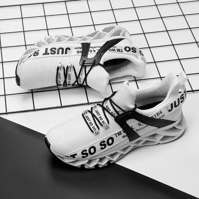 Metallic Tennis Shoes Big Size Air Cushion Running Shoes for Men Sports Shoes Men Sneakers Men's Sport Shoe Gym Outdoor Trainers Male White Walk A-355