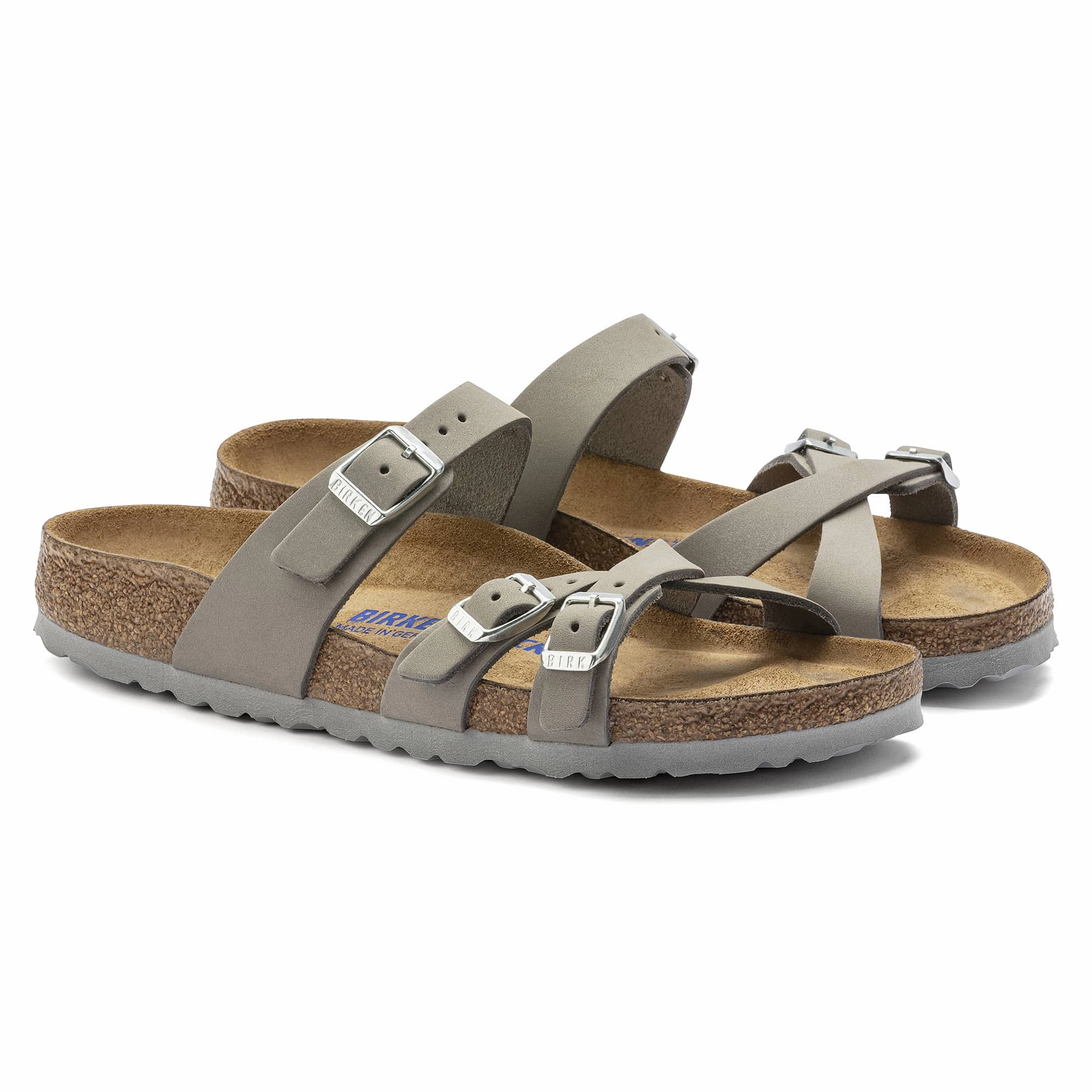 Franca Soft Footbed Nubuck Leather Clog Sandals