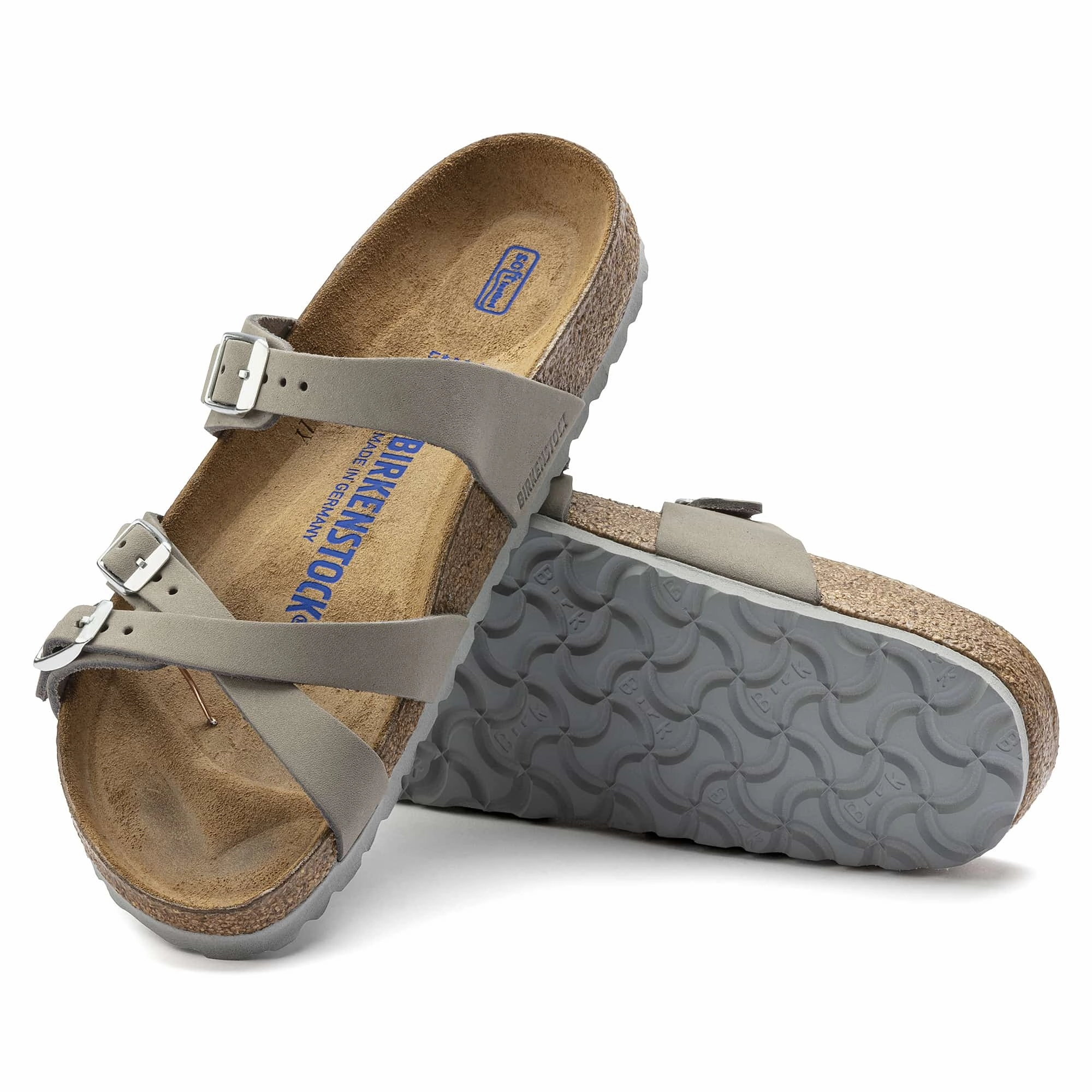 Franca Soft Footbed Nubuck Leather Sandals Boston