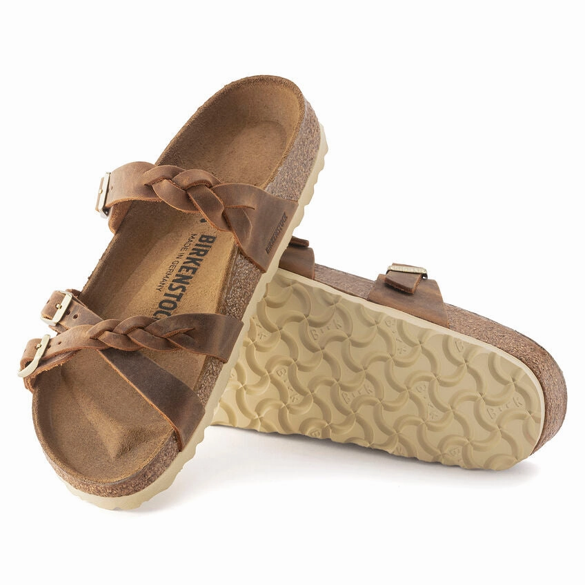 Birkenstock Franca Braided Oiled Leather Cognac 1024052 Birkenstock Deals