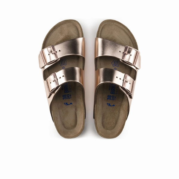Birkenstock Women's Arizona Soft Footbed Leather White Copper Arizona Oiled Leather