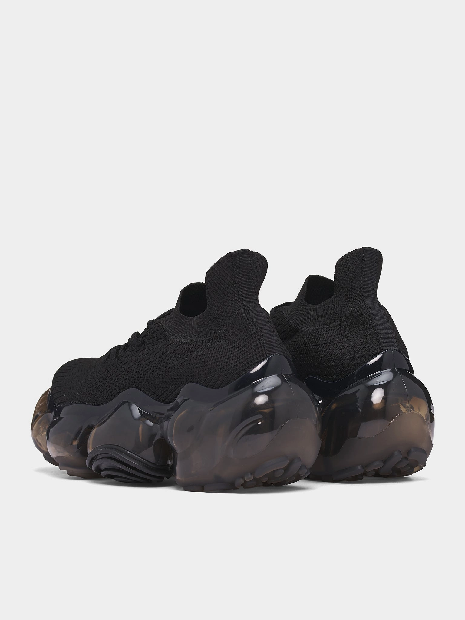 Shoes Squeak When Walking Black 'Moopie' Chunky Sneakers (MOOPIE-243-BLACK)