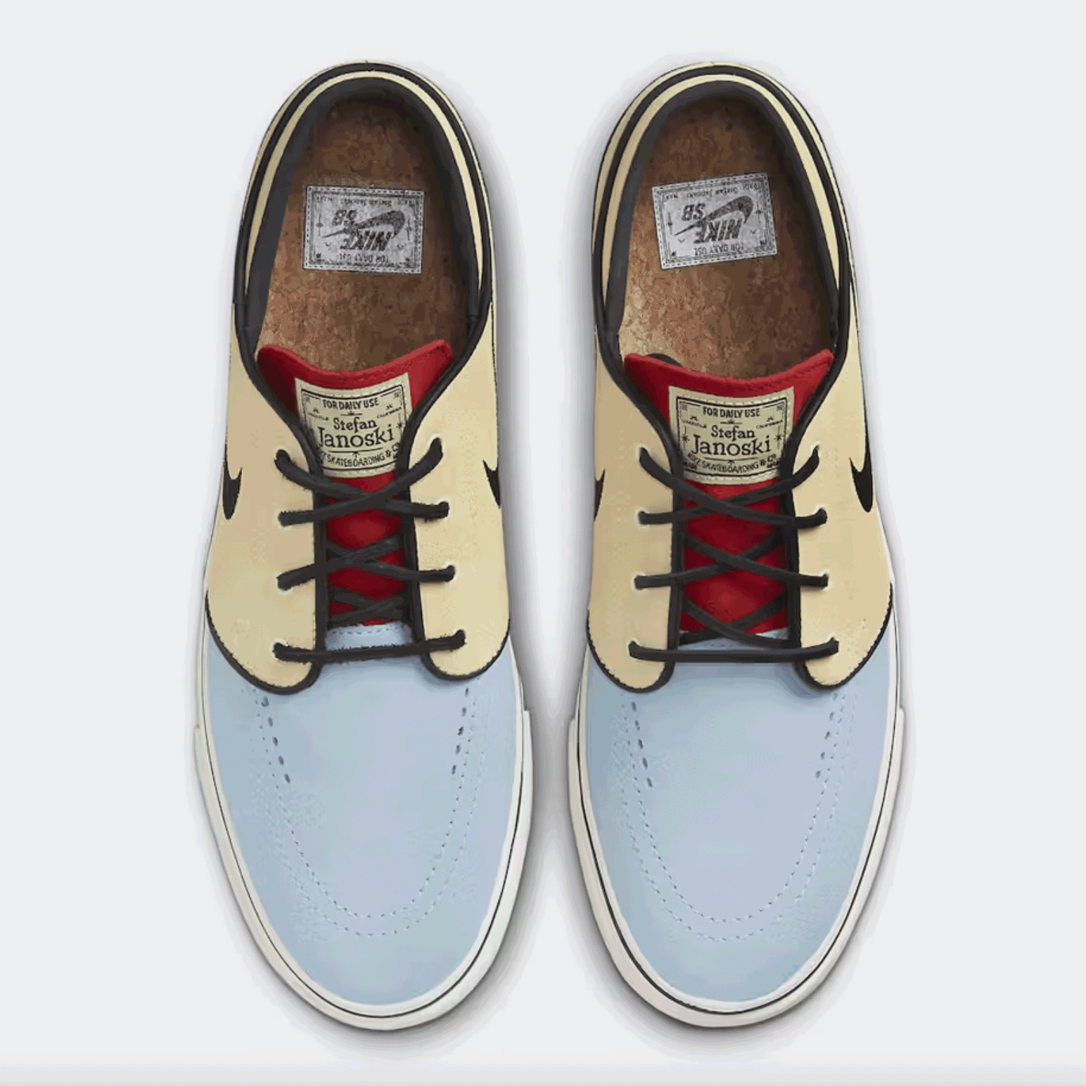 Nike SB - Stefan Janoski OG  Shoes - Alabaster / Alabaster - Chile Red Nike Thick Sole Shoes