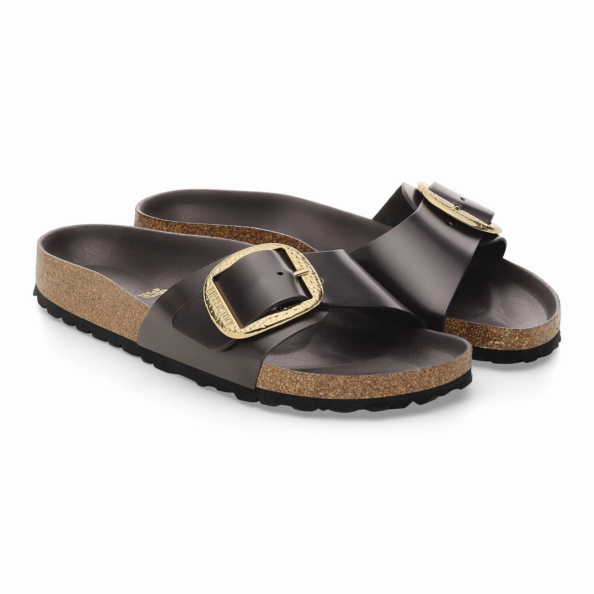 Oiled Leather Arizona Madrid Big Buckle Natural Leather Patent