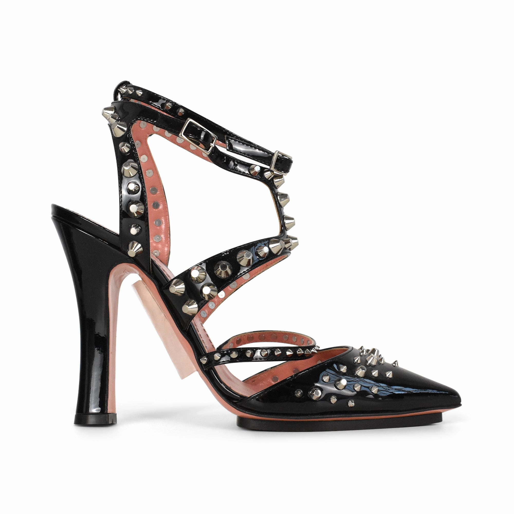 Blumarine Studded Heels - Women's 37.5 Wide Fit Ankle Boots Size 9