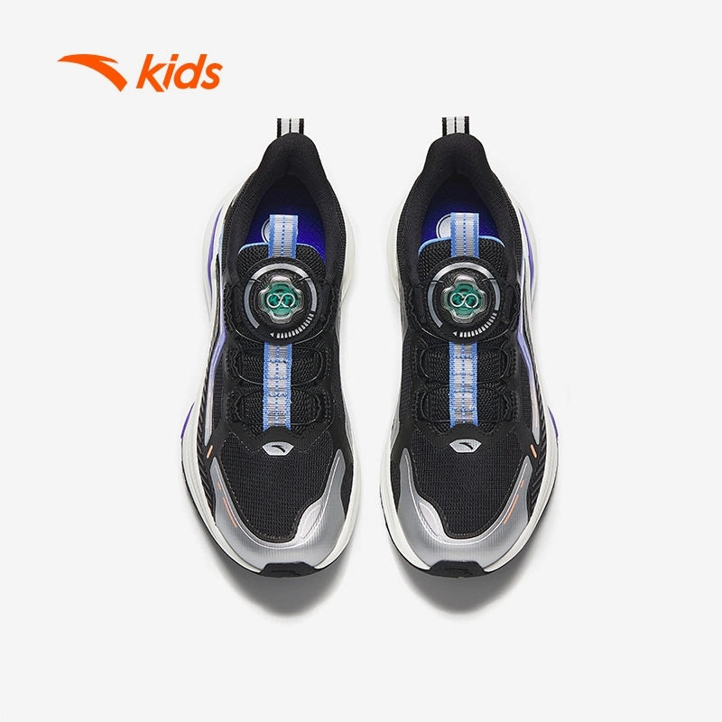 anta kids boys running shoes 3125C5587-4 -black/silver (kasut larian kanak lelaki) Vision Skate Shoes