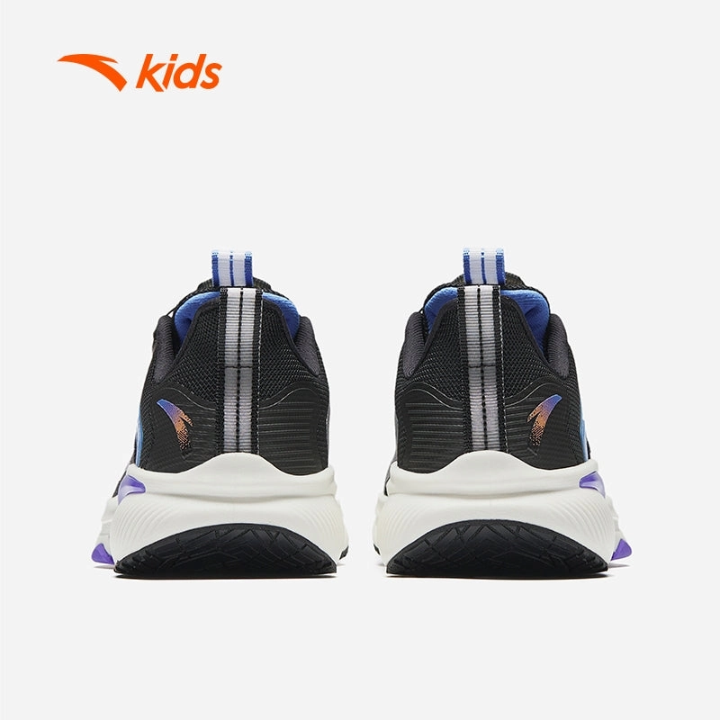 anta kids boys running shoes 3125C5587-4 -black/silver (kasut larian kanak lelaki) Slip On Skate