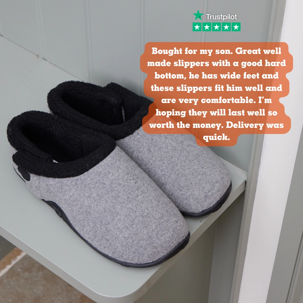 Bobby - Grey Men's Slippers Clog Slippers